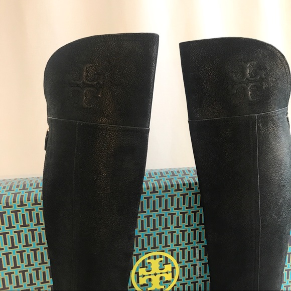 Tory Burch Leather OTK boot size 9 black - Picture 2 of 8